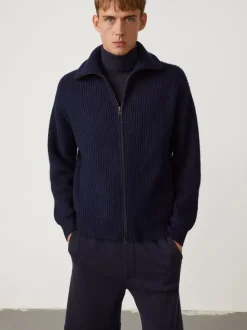 Outlet The Clement Zip Cashmere Cardigan Men Overshirts & Cardigans