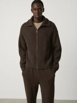 Fashion The Clement Zip Cashmere Cardigan Men Overshirts & Cardigans